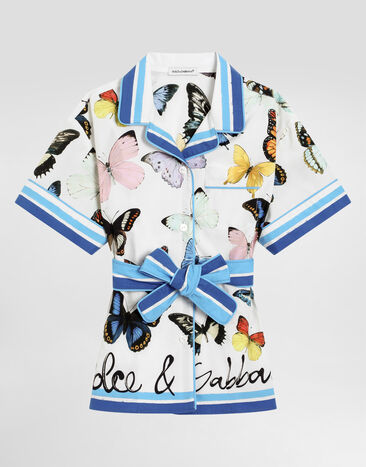 Dolce & Gabbana Poplin shirt with butterfly print Print L56S24HS5SU