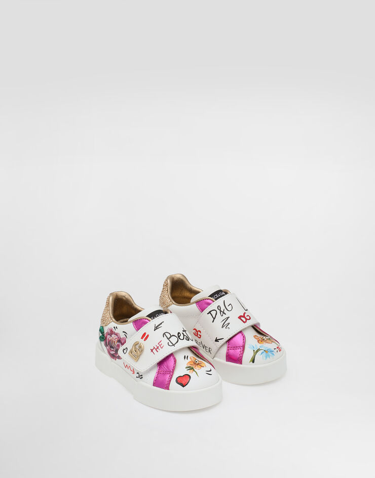 Dolce & Gabbana Calfskin sneaker Multicolor DN0225AW561