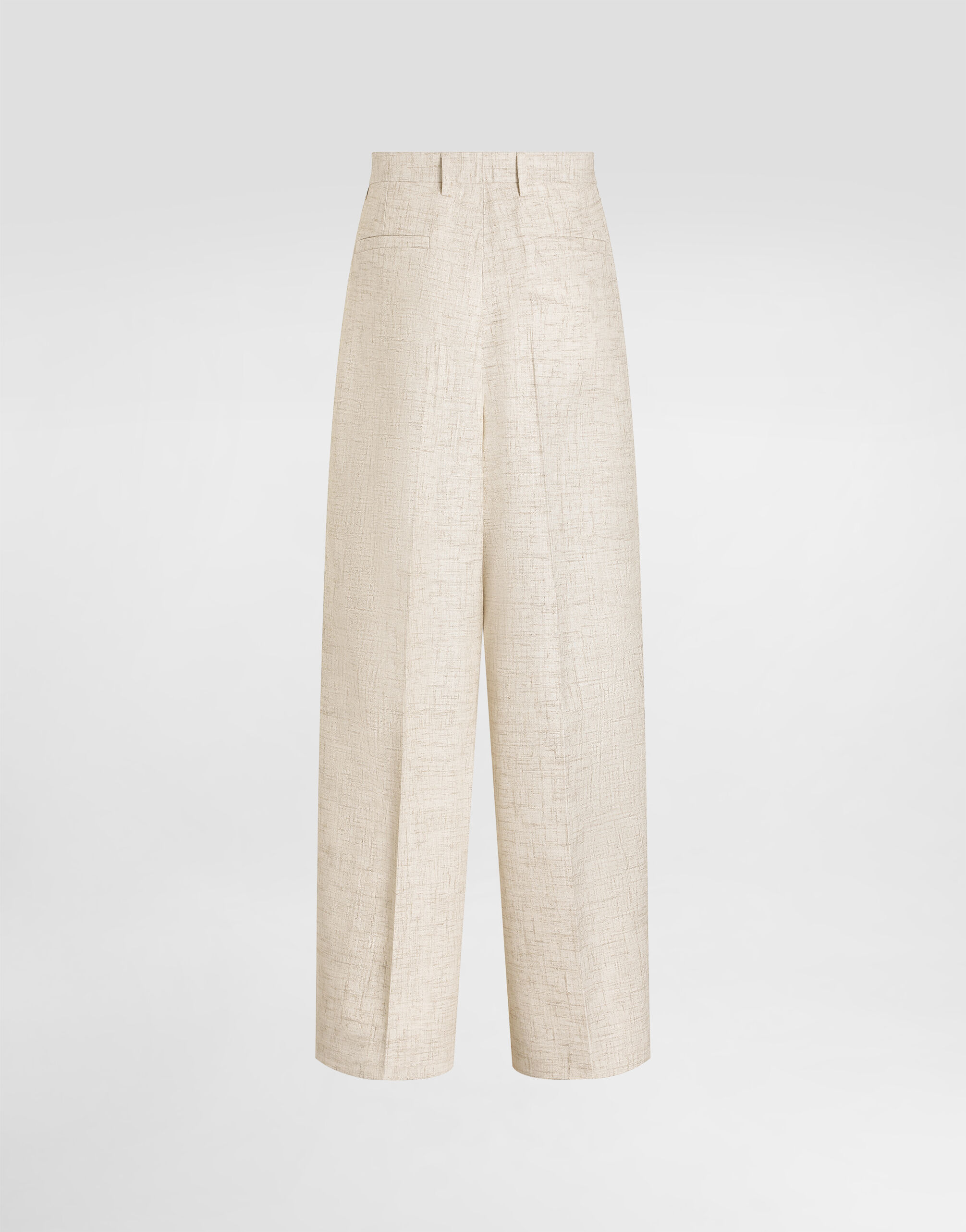 Tweed-effect linen and viscose trousers - thumbnail 2