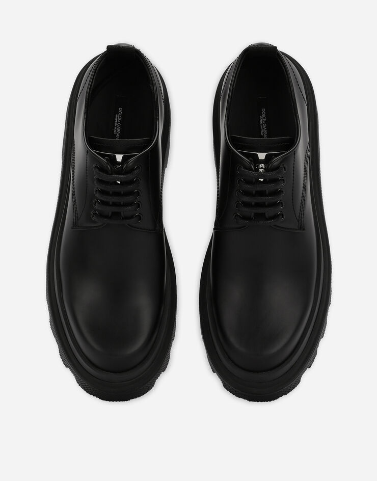 Dolce & Gabbana Brushed calfskin Derby shoes Black A10794AB640