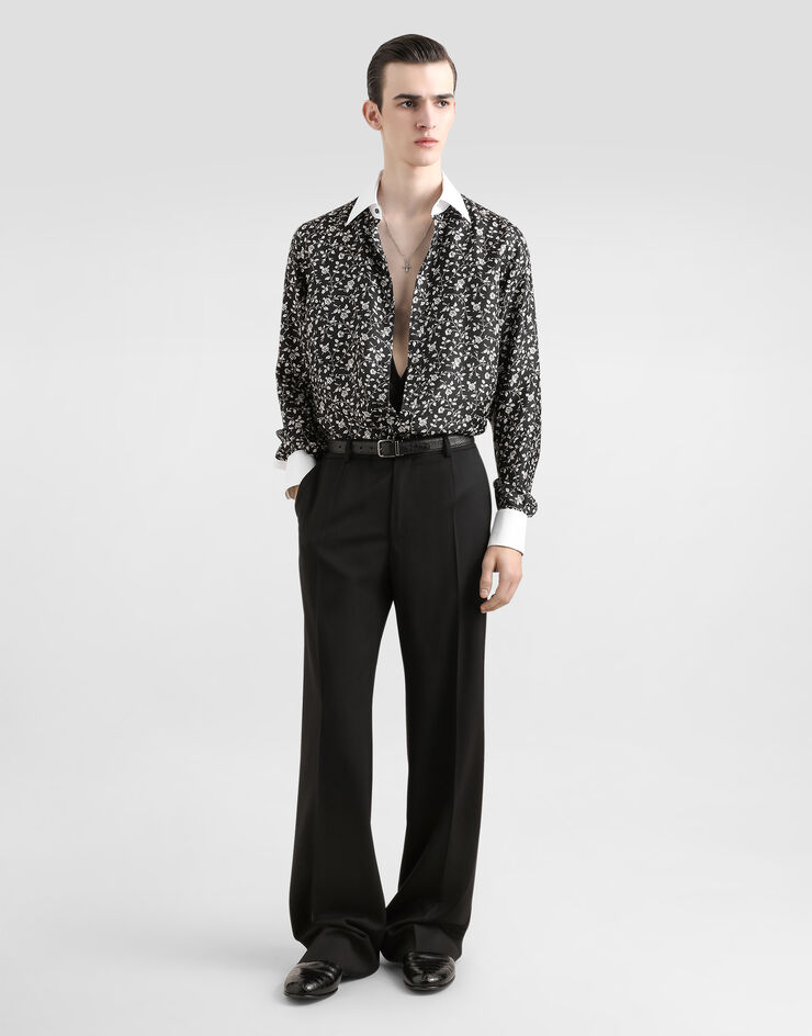 Dolce & Gabbana Seidenhemd Krawattenprint Drucken G5MM4ZIS1X1
