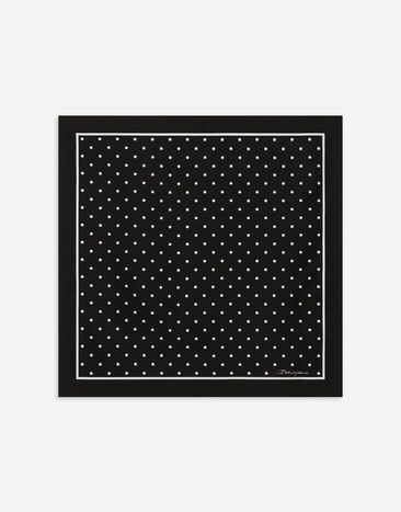 Dolce & Gabbana Fular 50 x 50 en sarga de seda con estampado de lunares Imprima FN093RGDCLA