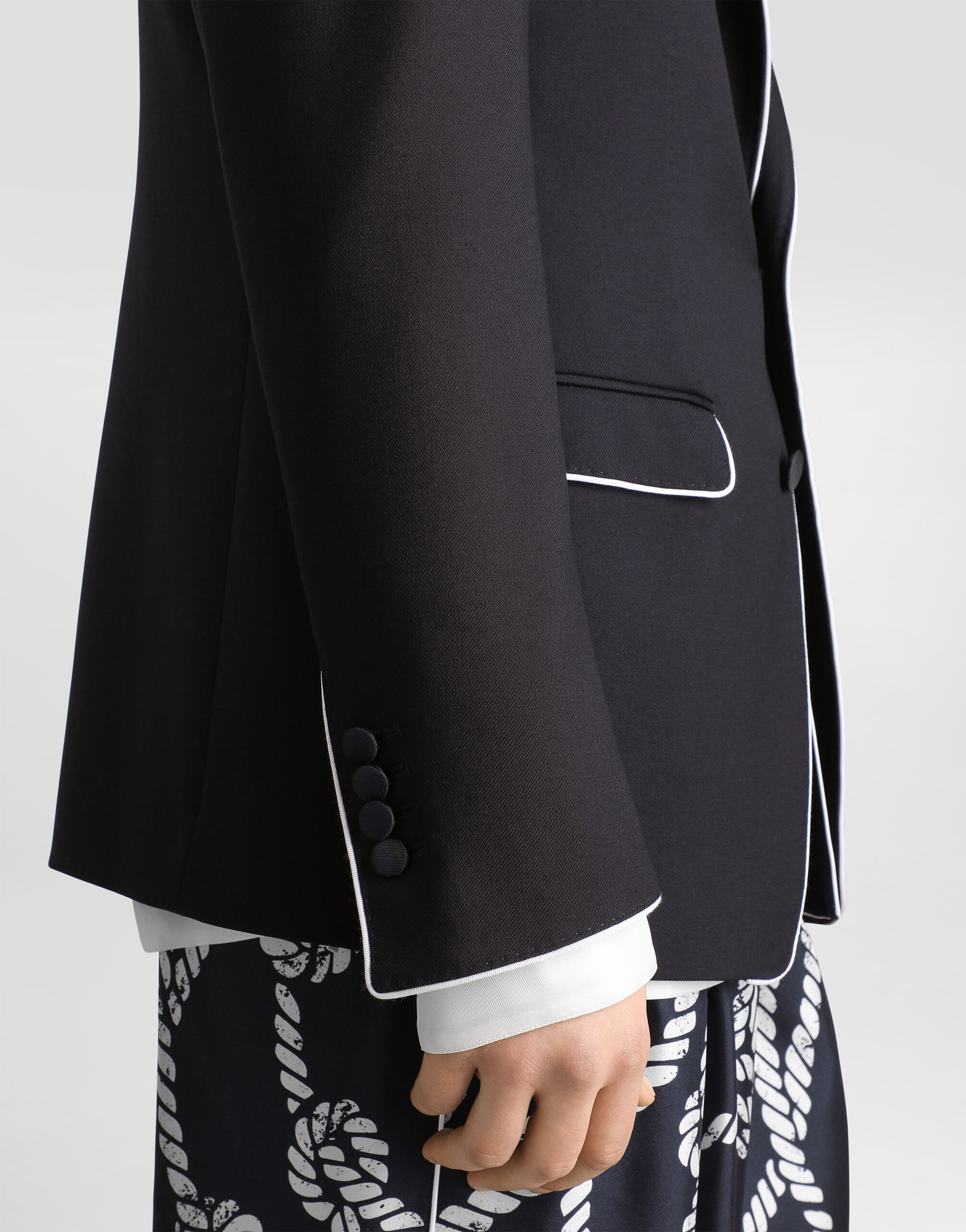 Martini light single-breasted wool twill jacket - thumbnail 5