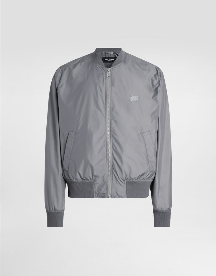 Dolce & Gabbana Technical fabric bomber jacket with tag Grey G9BLMTFUS27