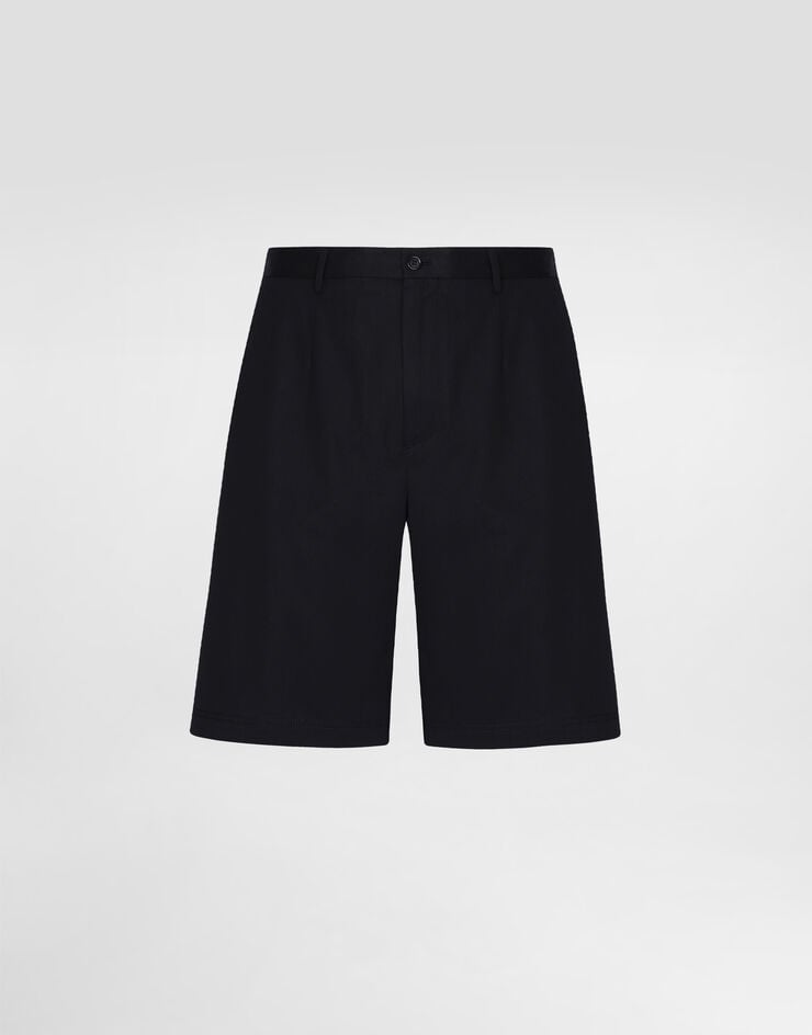 Dolce & Gabbana Bermuda en coton stretch avec plaquette à logo Dolce & Gabbana Bermuda en coton stretch avec plaquette à logo Noir GVC4HTFUFMJ