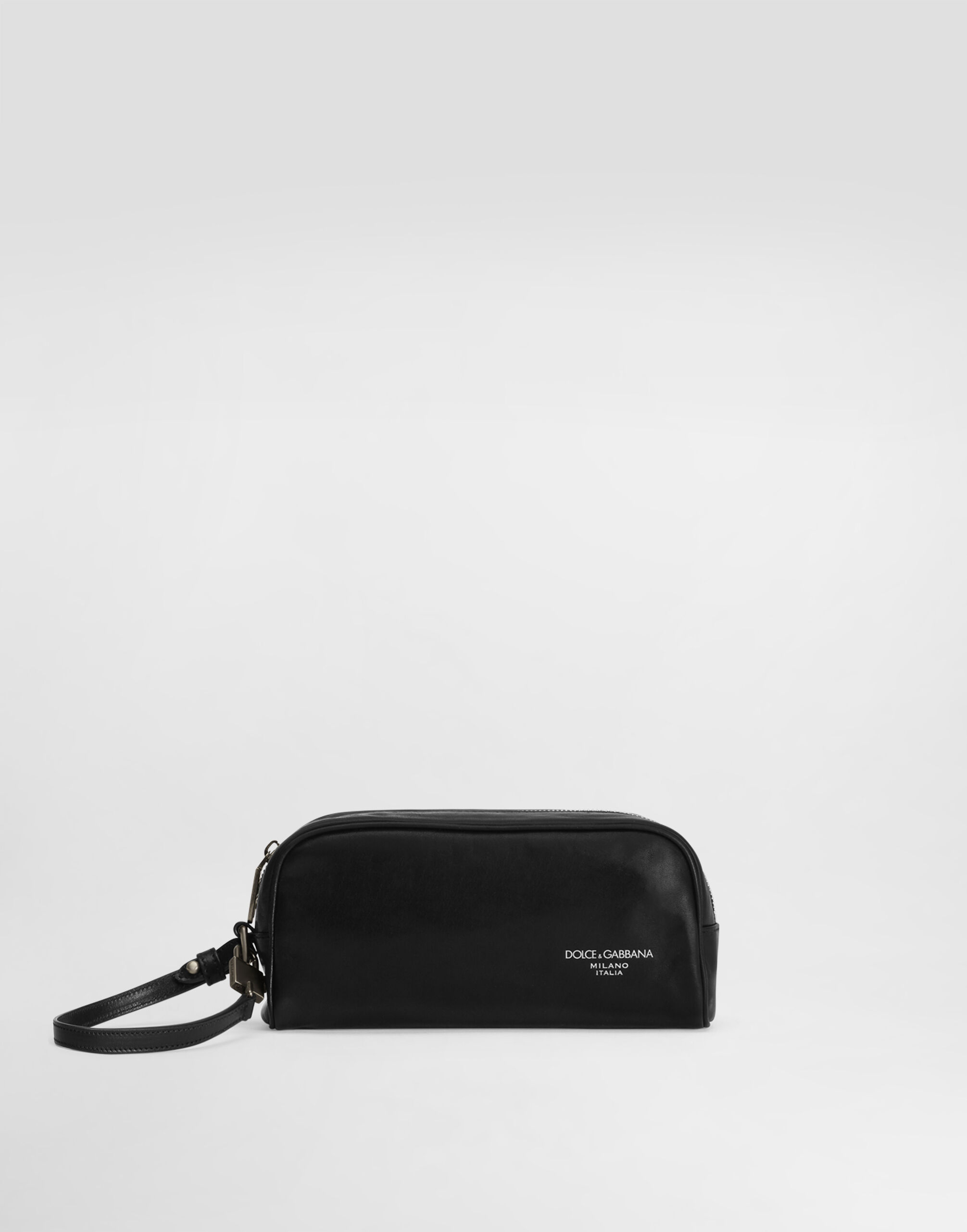 Tempesta calfskin necessaire in Black for Men | Dolce&Gabbana® US