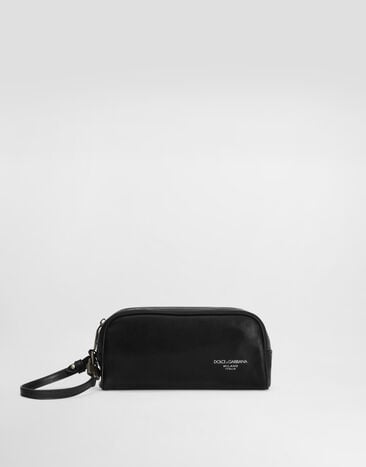 Dolce & Gabbana Necessaire in pelle di vitello tempesta Nero BP3456AU994