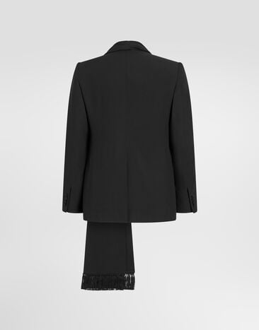Dolce & Gabbana Sicilia single-breasted cady jacket Dolce & Gabbana Sicilia single-breasted cady jacket Black G2UX8TFUM4Z