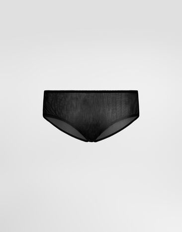 Dolce & Gabbana Tulle briefs with lace inlay Black O2A15TON02W