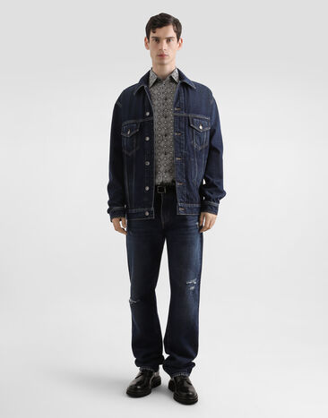 Dolce & Gabbana Loose cotton denim jeans Multicolor GYJDADG8NK6