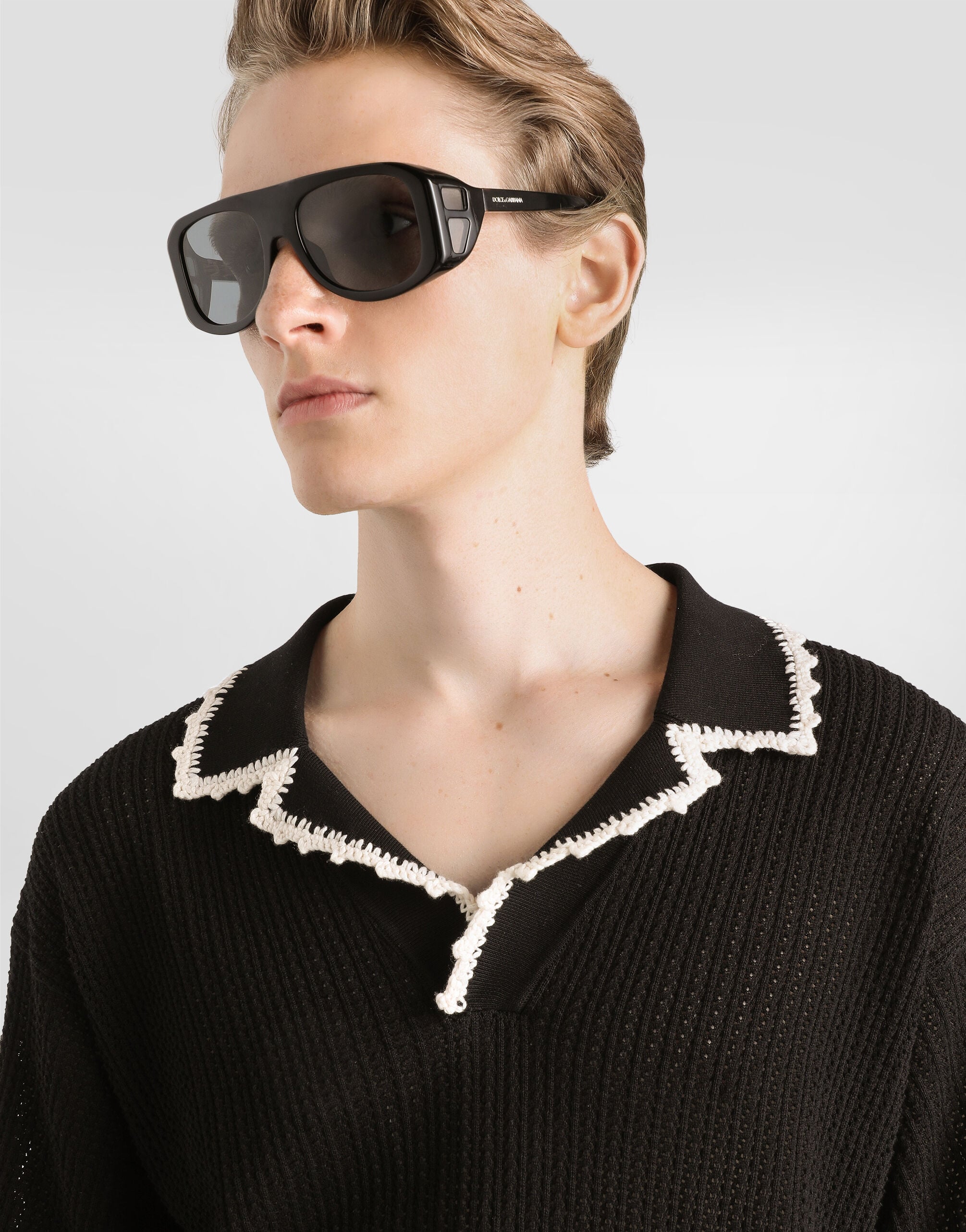 Blackのメンズ コットン ポロシャツ | Dolce&Gabbana®