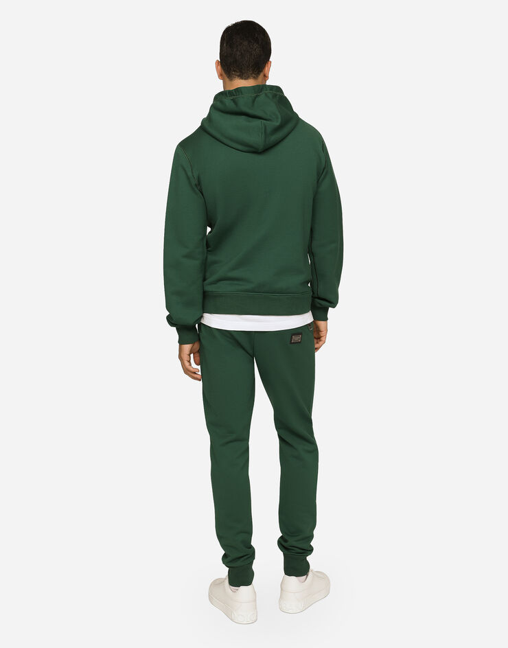 Dolce&Gabbana Jersey jogging pants with branded tag Multicolor GVXQHTG7F2G