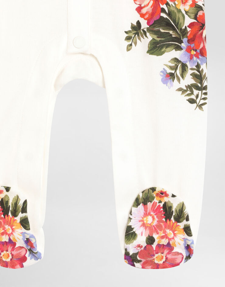 Dolce & Gabbana 3-teiliges Geschenkset aus glattem Jersey mit Blumenprint Multicolor L2JO5DII7J6