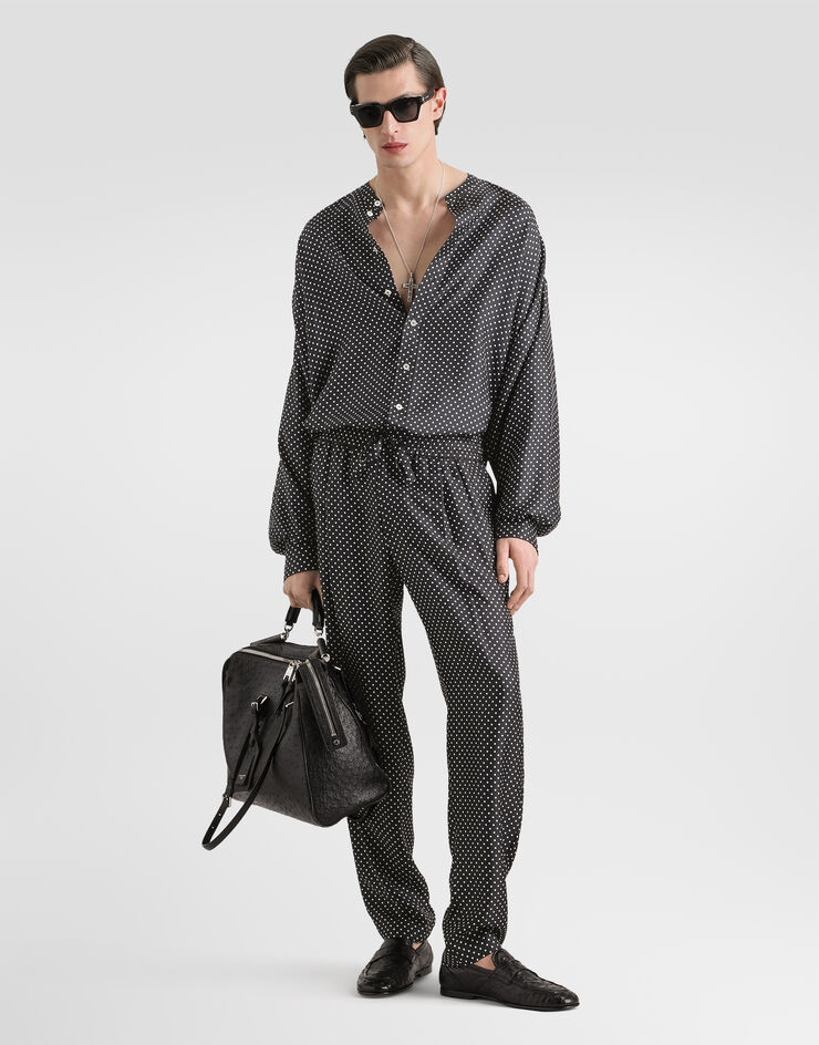 Dolce & Gabbana Polka dot-print silk twill trousers Dolce & Gabbana Polka dot-print silk twill trousers Multicolor GP12QTIS13O