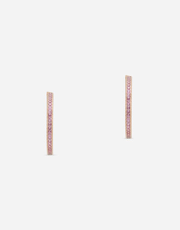 Dolce & Gabbana Orecchini Anna in oro rosso 18kt con zaffiri rosa Red WEQA4GWSAPI