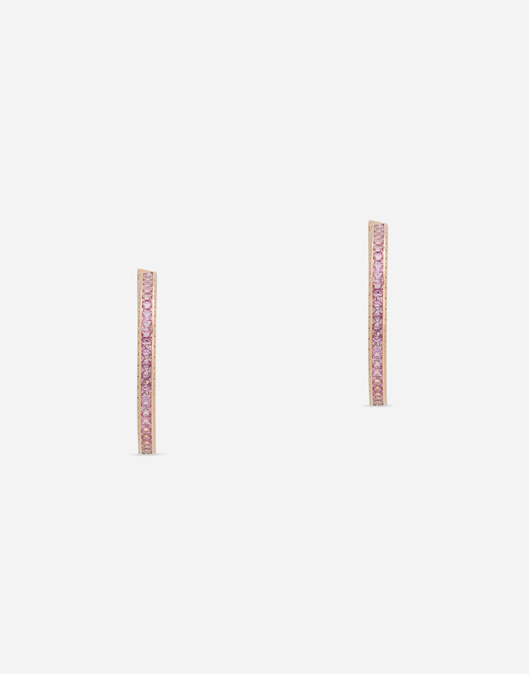 Dolce & Gabbana 핑크 사파이어 장식 18K 레드 골드 안나 이어링 레드 WEQA4GWSAPI