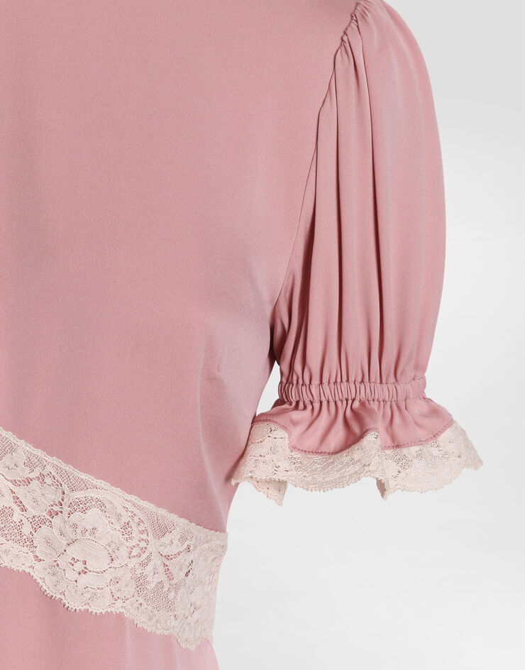 Dolce & Gabbana Charmeuse stretch top Pink F7BK4TFUABF