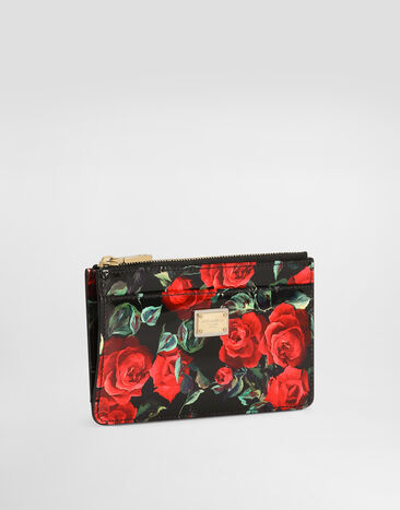 Dolce & Gabbana Polished calfskin card holder Print BI1261A6O23