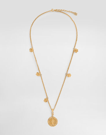 Dolce & Gabbana Metal necklace with logo Multicolor GQ348EG0WUC