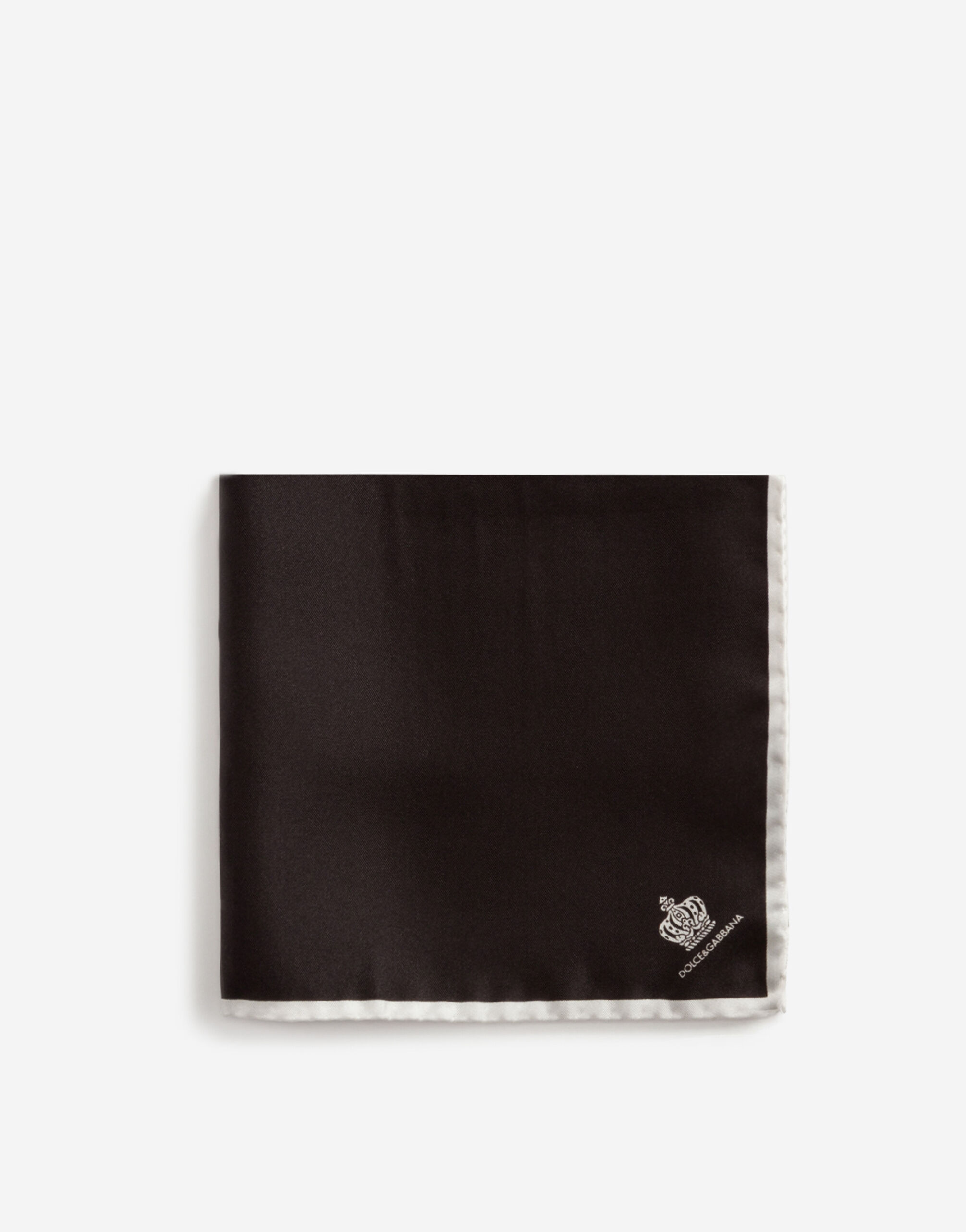 Dolce & Gabbana Silk pocket square Black GT149EG0UBZ