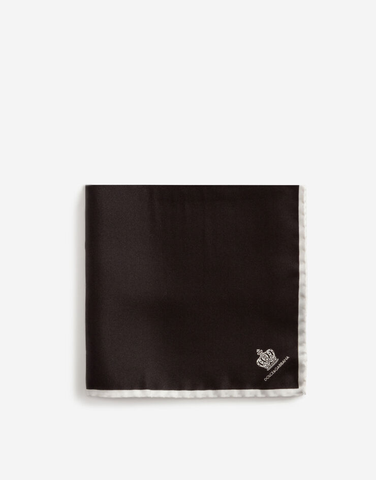 Dolce & Gabbana Pañuelo de bolsillo de seda Negro GR412EG0U4C