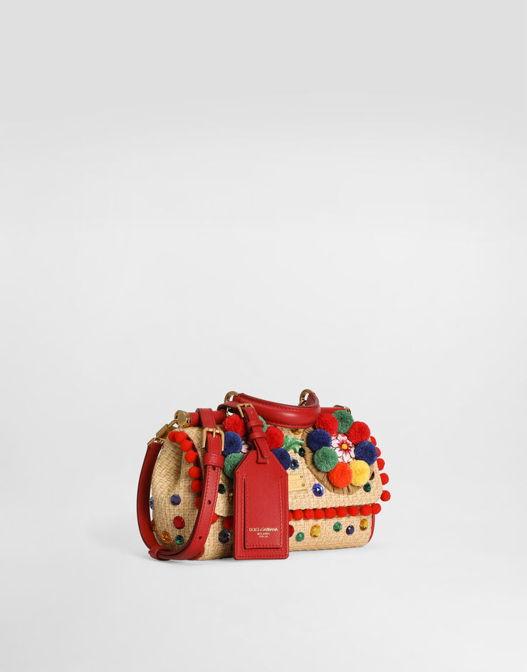 Dolce & Gabbana Mini My Sicily handbag in raffia Multicolor BB7864B0424