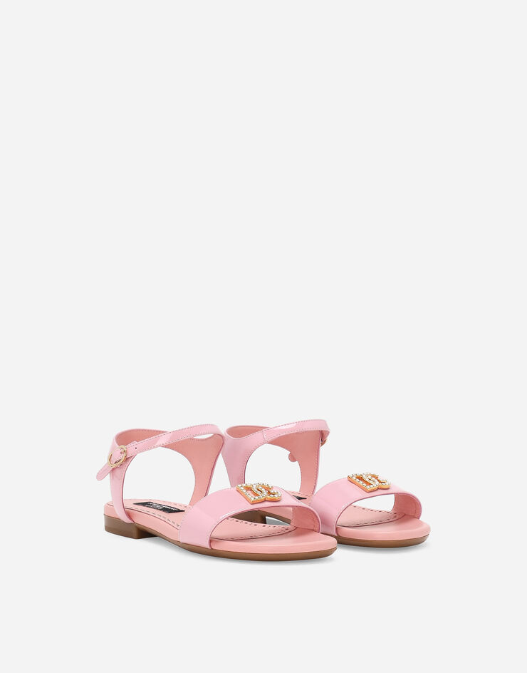Dolce & Gabbana Patent leather sandals Pink D11048A1153