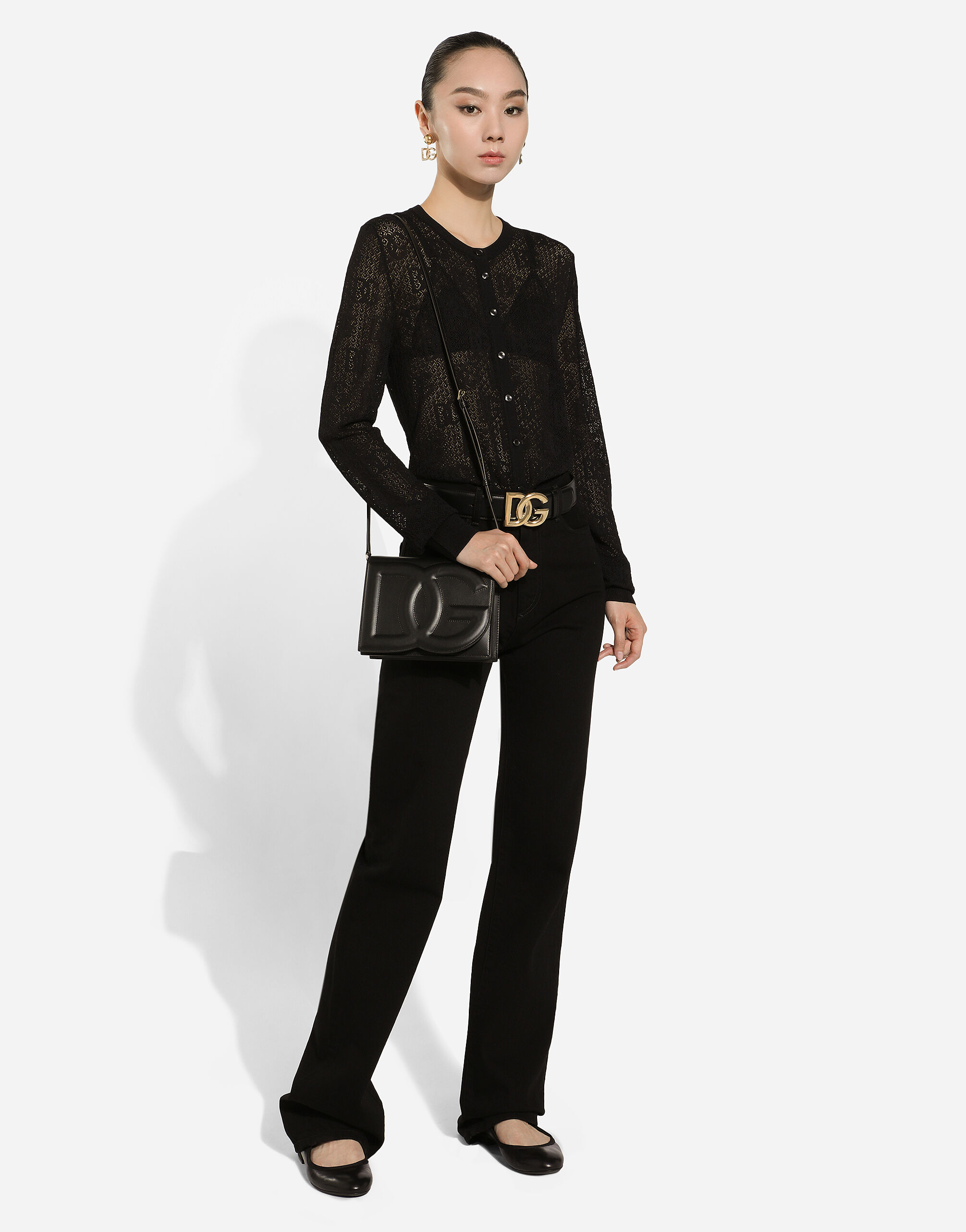 Calfskin DG Logo Bag crossbody bag