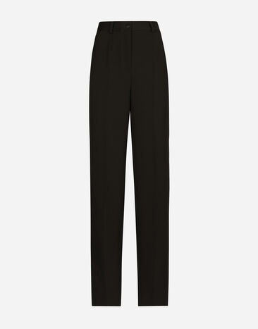 Dolce & Gabbana Pantalón de esmoquin en gabardina de lana Negro F7AI3THLMAA