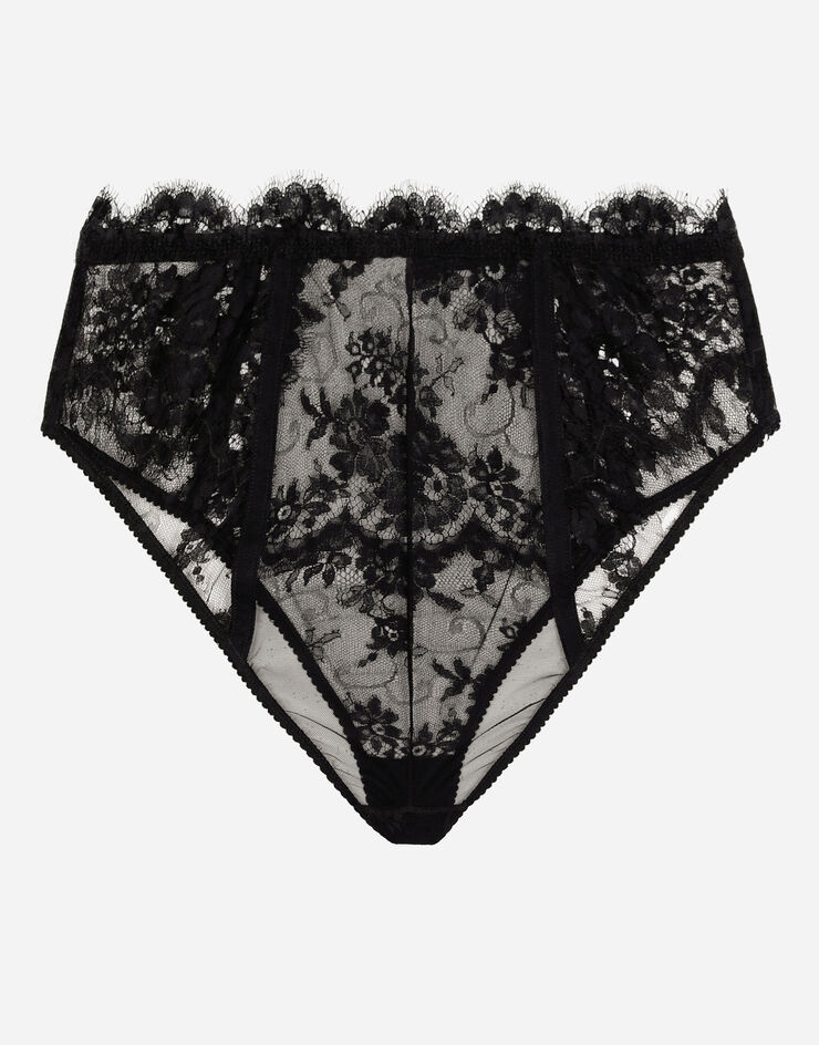 Dolce & Gabbana Slip vita alta in pizzo Nero O2C57TONO22