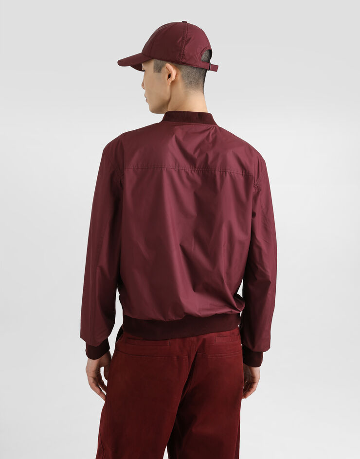 Dolce & Gabbana Technical fabric bomber jacket with tag Bordeaux G9BLMTFUS27
