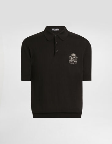 Dolce & Gabbana Cotton polo shirt Black GXZ02ZJBCIU