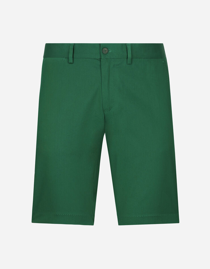 Dolce & Gabbana Cotton drill Bermuda shorts Verde GY6GMTGI388