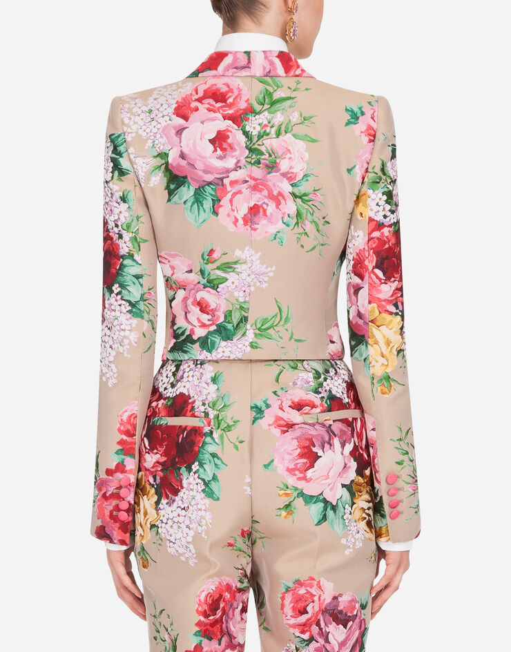 Dolce & Gabbana SINGLE-BREASTED FLORAL JACQUARD SPENCER BLAZER 花卉印花 F298HTHJMJ3