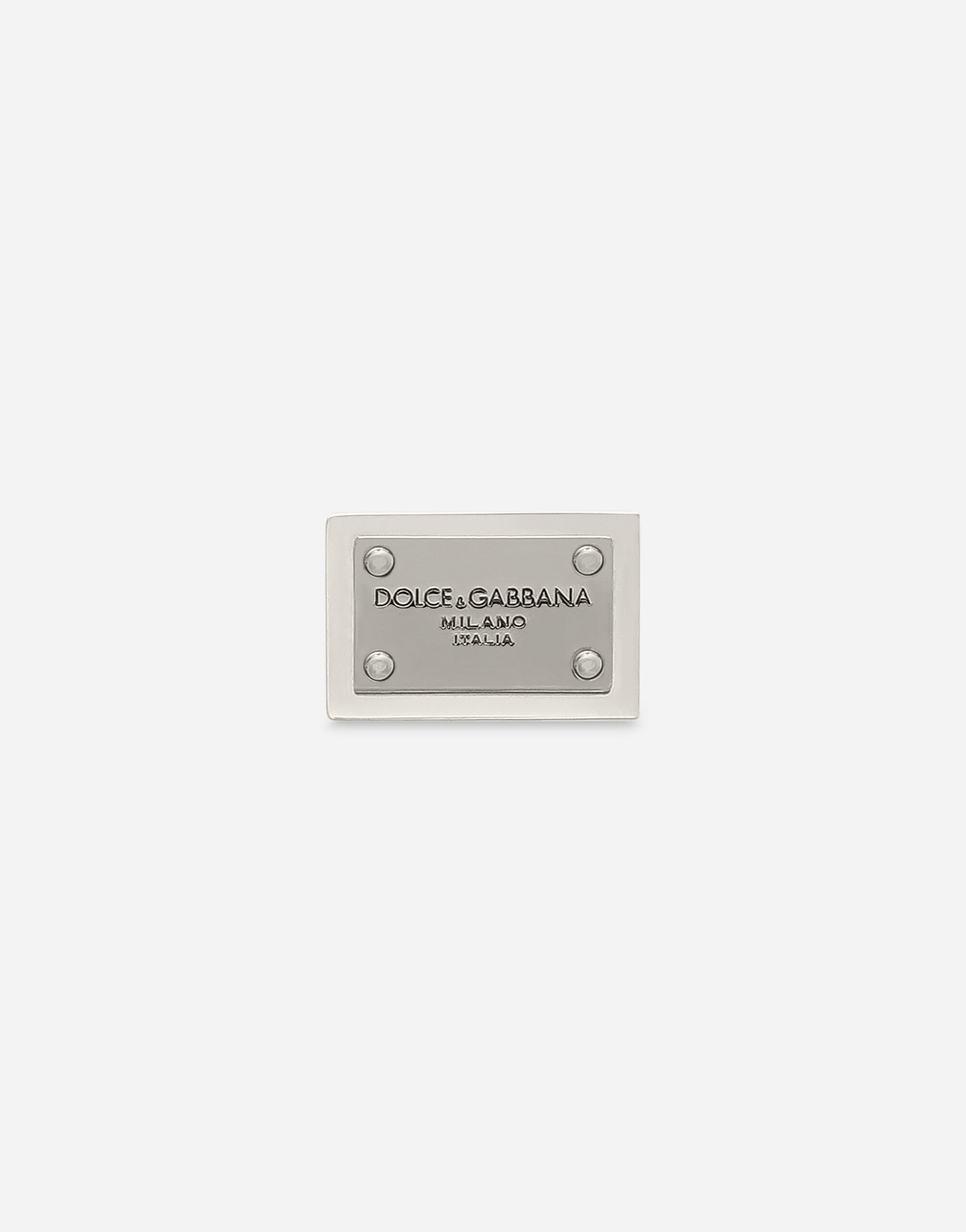 Dolce&Gabbana Logo tag pins brooch Silver WBP1T2W1111