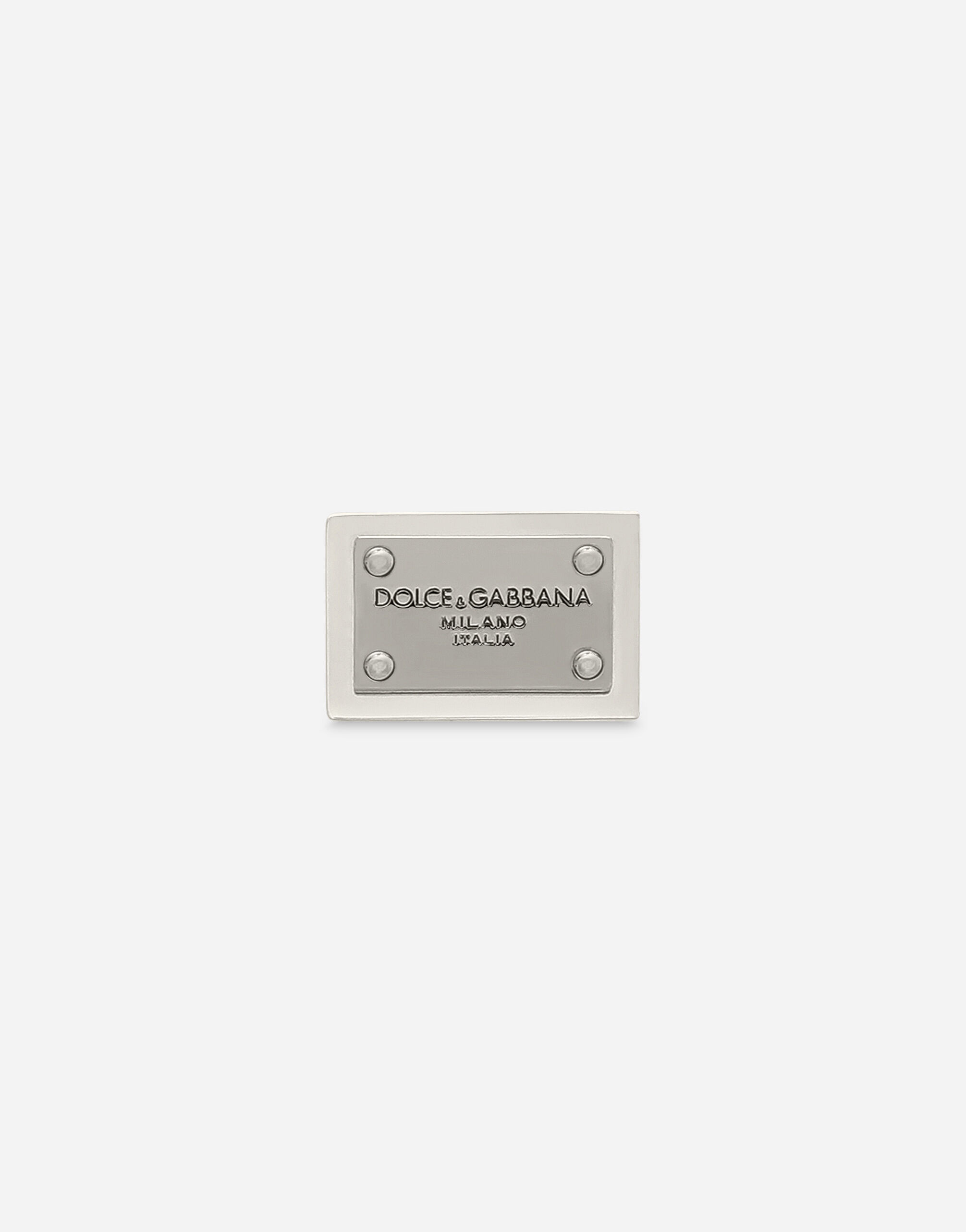Logo tag pins brooch in Silver for Men | Dolce&Gabbana® US