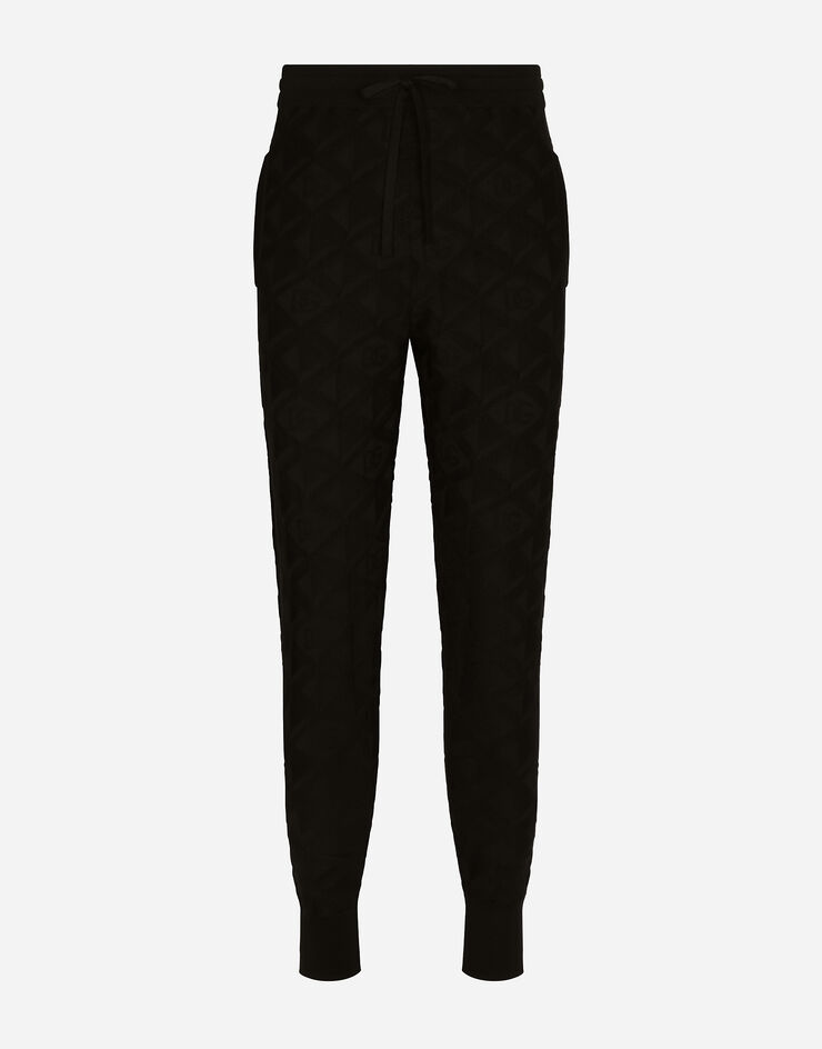 3D silk jacquard jogging pants in Black for Dolce&Gabbana® US