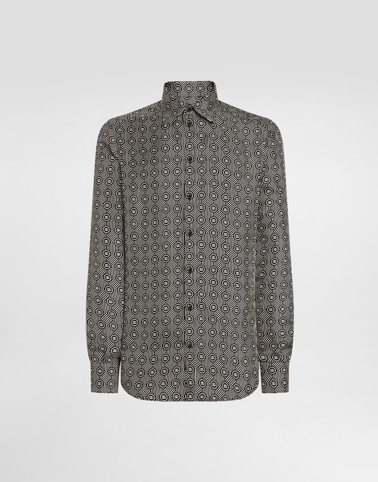 Dolce & Gabbana Printed silk twill martini shirt Print G5MM4TIS1ZJ