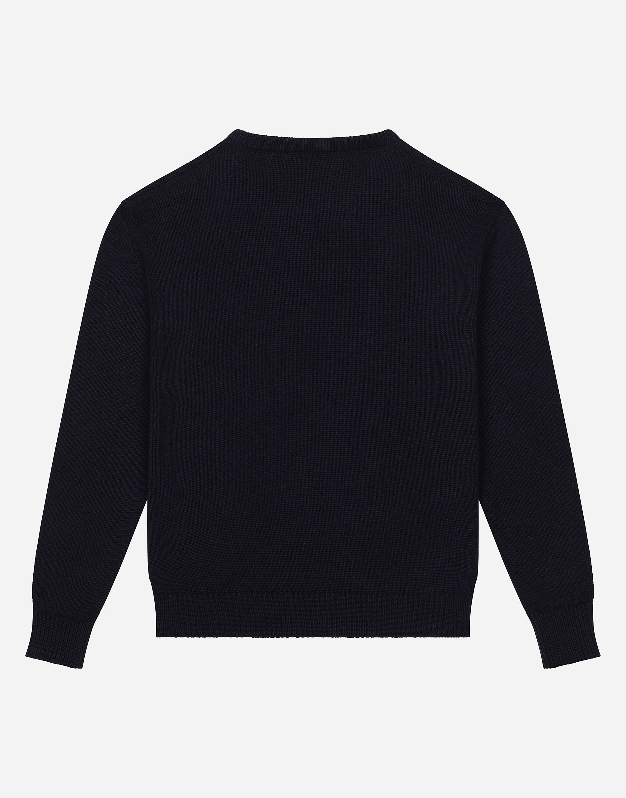Cotton pullover with Dolce Gabbana logo in Blue for Boys Dolce Gabbana US
