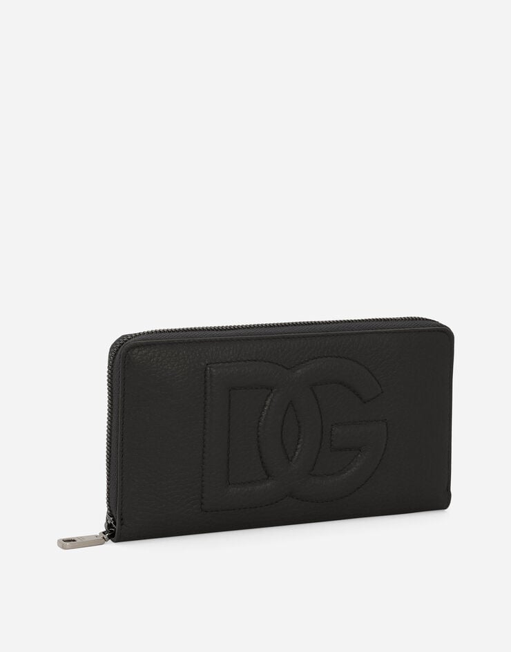 Dolce & Gabbana Portefeuille à contour zippé DG Logo Noir BP1672AT489