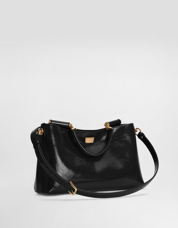 Dolce & Gabbana Medium Vittoria calfskin handbag Black BB7896AZ000