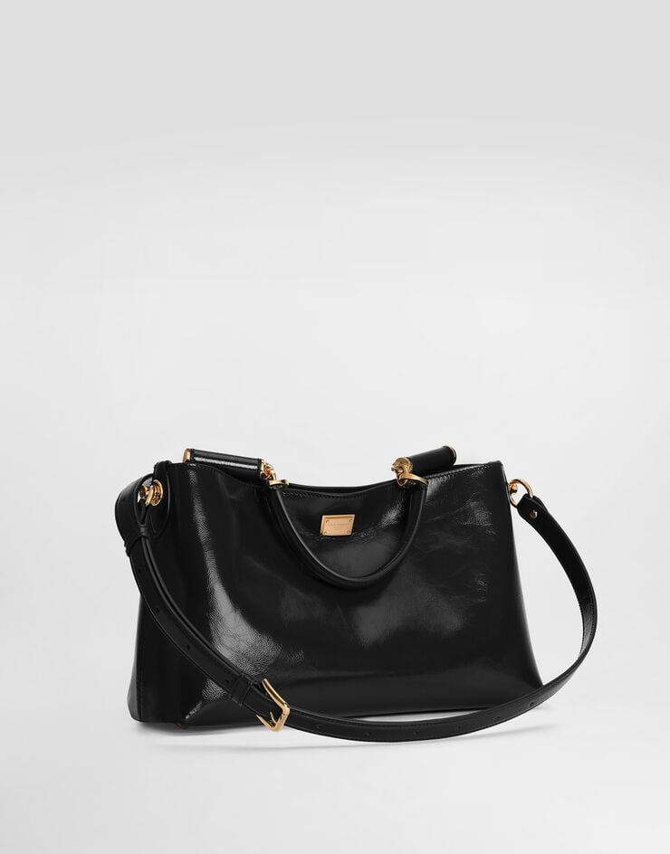 Dolce & Gabbana Medium Vittoria calfskin handbag Black BB7896AZ000