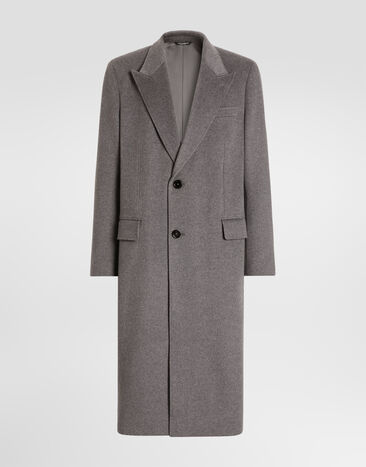 Dolce & Gabbana Abrigo cruzado en cachemir Dolce & Gabbana Abrigo cruzado en cachemir Gris G052WTFU2D1