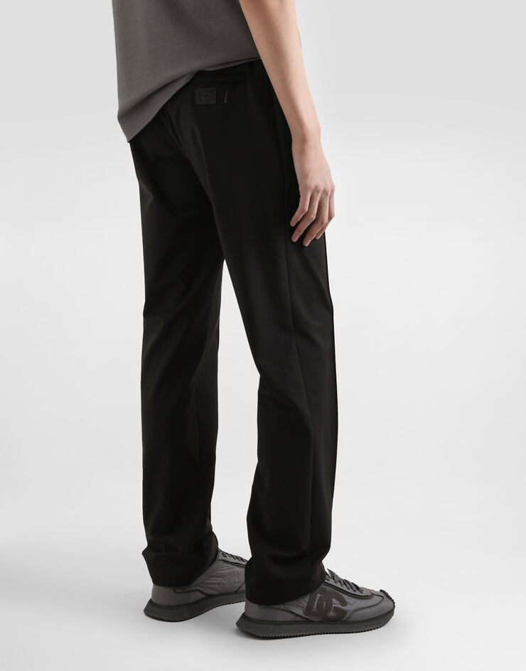Dolce & Gabbana Wool canvas joggers Black GP147TFURK8