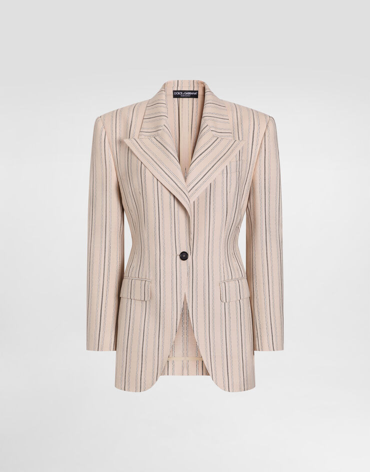Dolce & Gabbana Single-breasted jacket in regimental pinstripe Multicolor F29WOTFR8AC