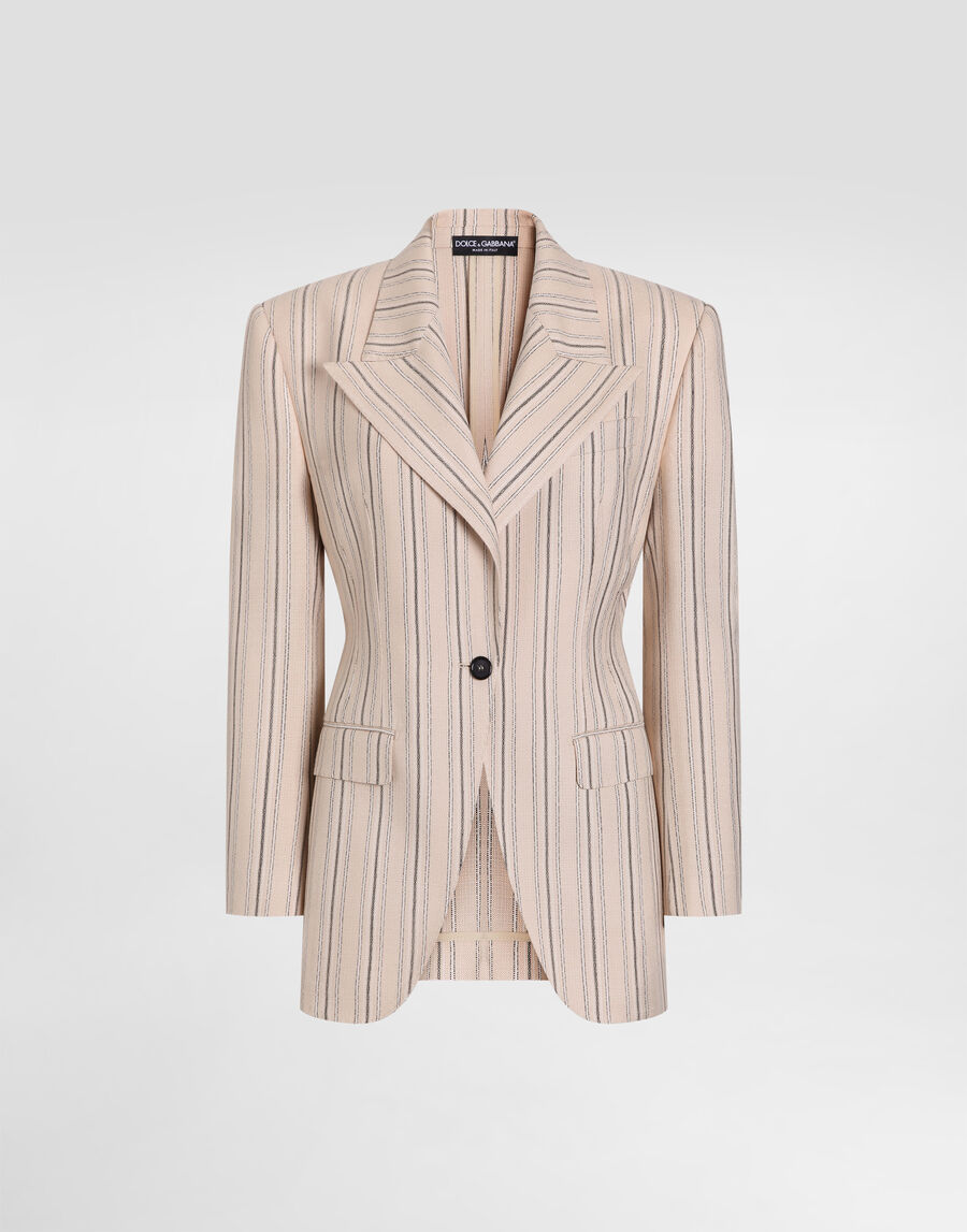 Single-breasted jacket in regimental pinstripe