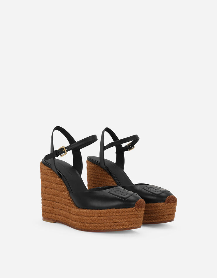 Dolce & Gabbana Cuña en piel de becerro Negro CZ0304AW576