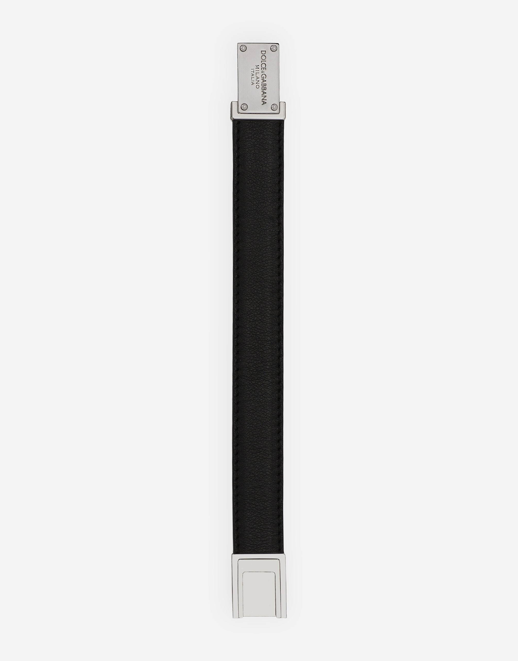 Calfskin bracelet in Black for Men | Dolce&Gabbana® US