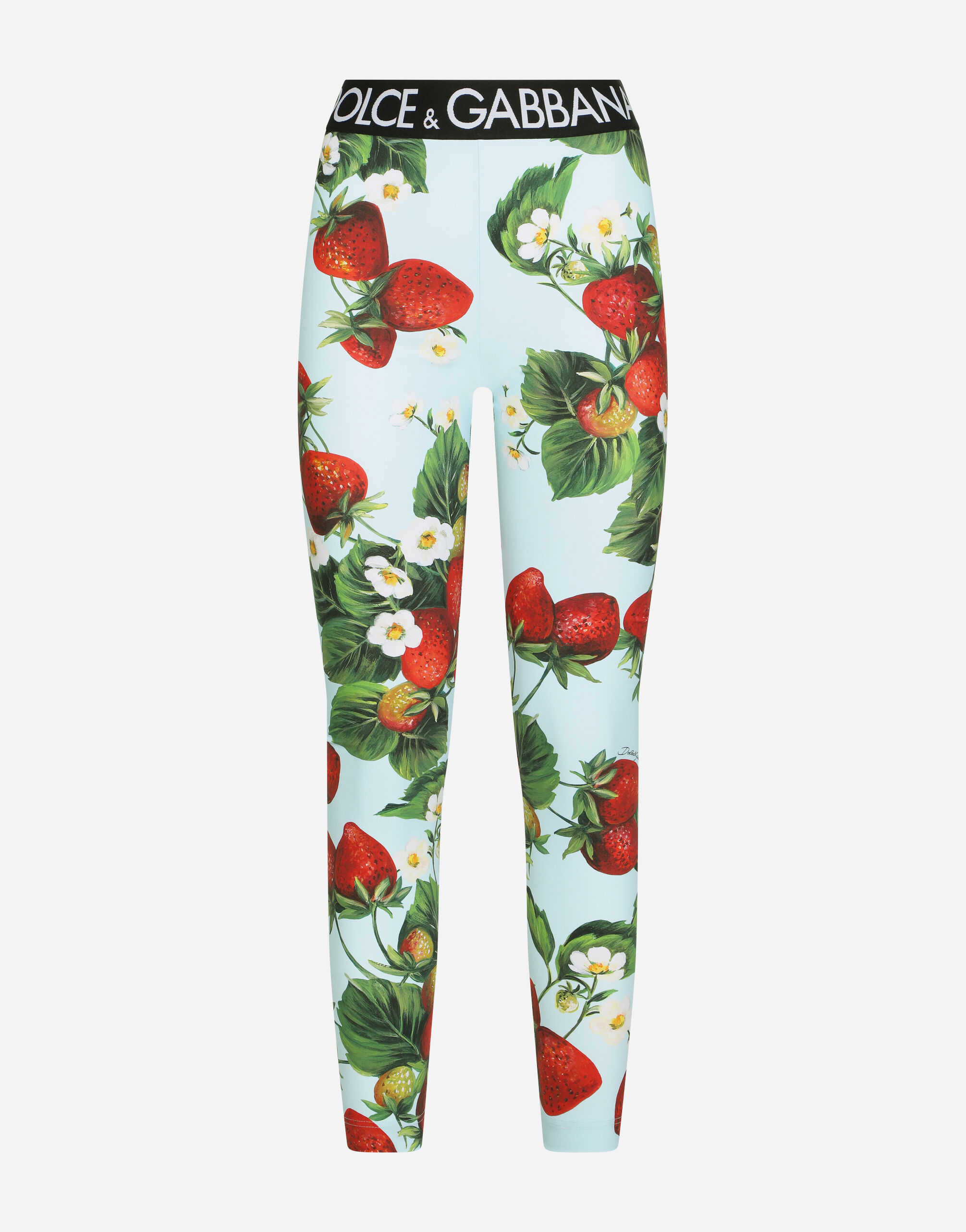 キッズ用ボトムス Dolce & Gabbana SS23 farmer leggings (L5JP3JK G7I0SHF4NK) Strawberry-print technical jersey leggings