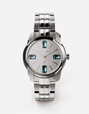 Dolce&Gabbana DG7Gems steel watch with light blue topazes Multicolor G038TTFJPAF